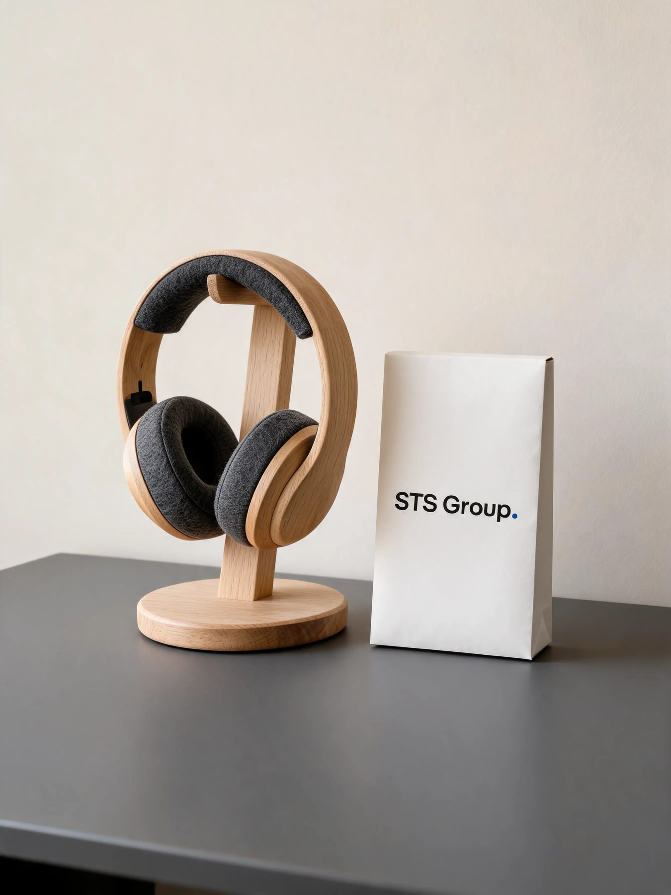 Oak Headphone Stand